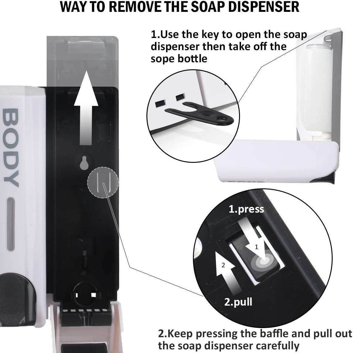 Chamber Soap Dispenser Trio Shower Gel Shampoo Conditioner with 3X350Ml Refillable Bottles ABS Wall Mount Silver