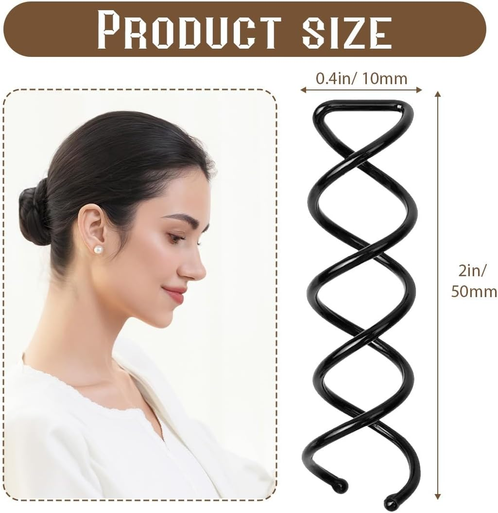 JYNXOR 20 Pieces Spiral Hair Clips Spiral Hair Pins Hair Clip Hair Accessories Updo Accessories Rotating DIY Hair Clips for Hair Styling Suitable for Various Hairstyles image number 2