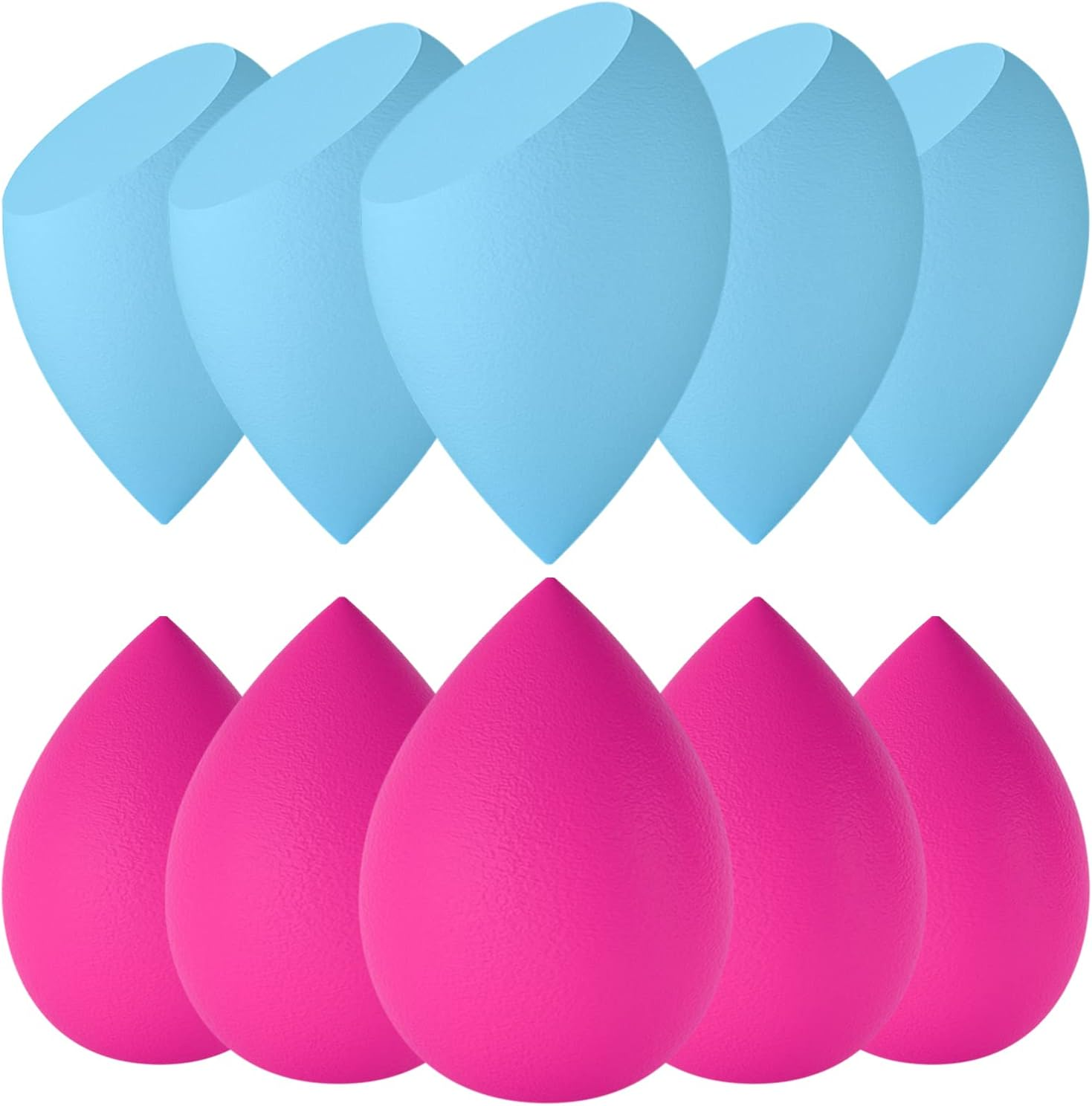 10-Piece Makeup Sponge Blender Set for Flawless Foundation and Face Makeup Application - Beauty Tool for Powder, Liquid, and Cream Products