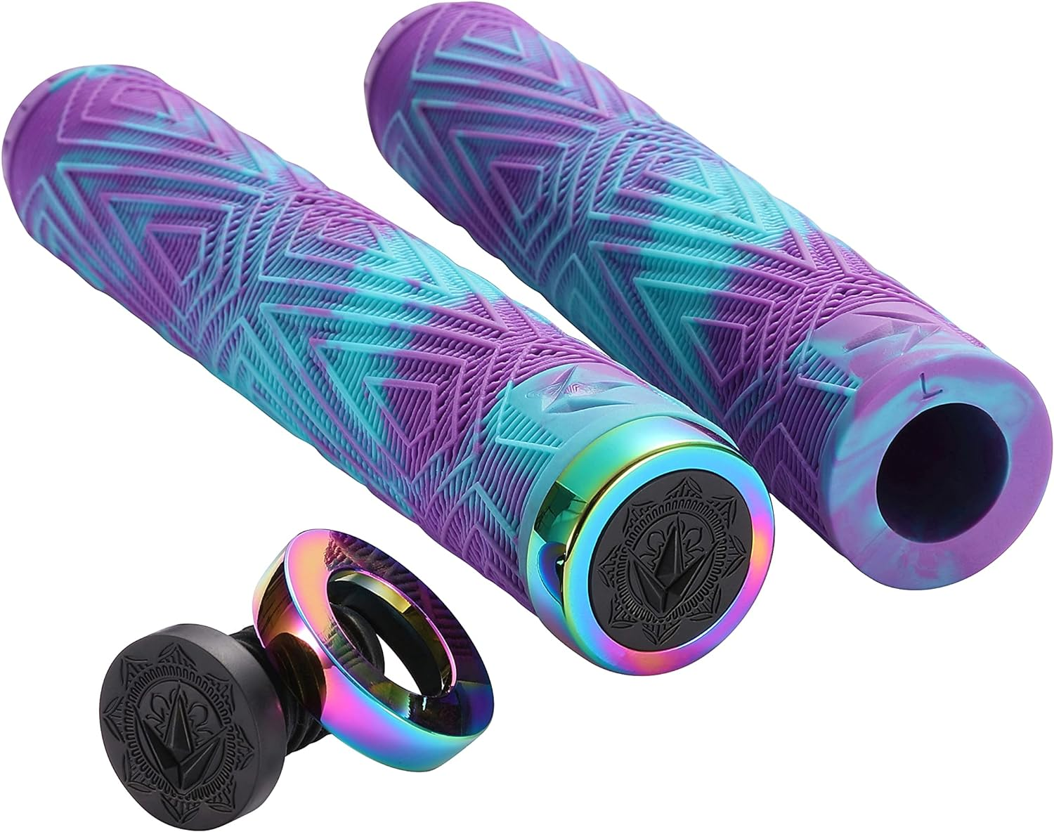 Envy Scooters Will Scott Hand Grips - Black/Teal image number 3