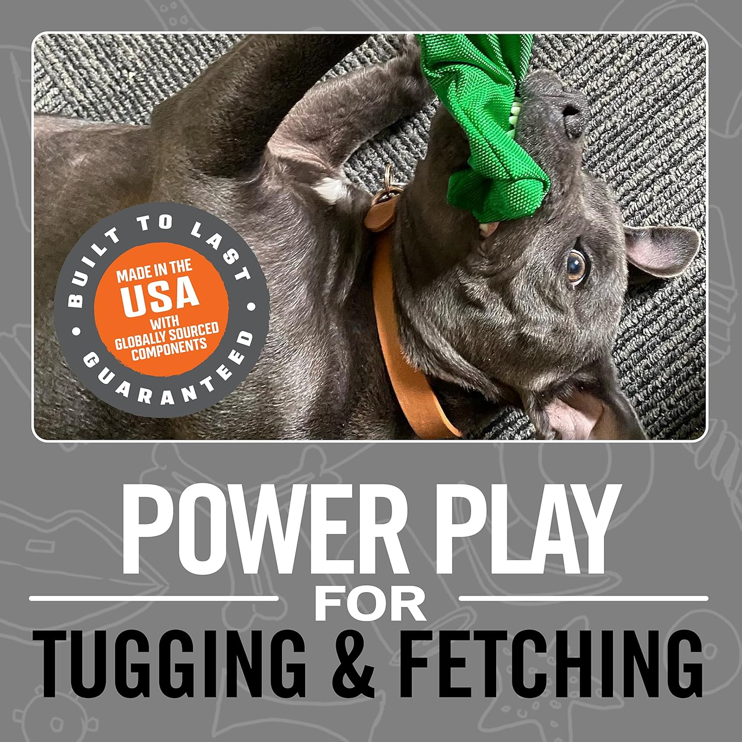 BULLYMAKE &ndash; Hexatug &ndash; Tug N&rsquo; Pull Toy for Dogs - Made in USA &ndash; Small Dog Tug Toy image number 6