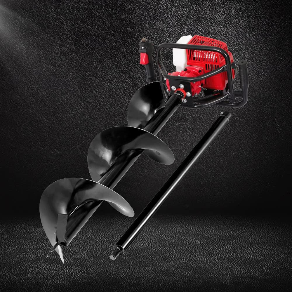 Giantz Post Hole Digger 63Cc Electric Garden Auger Ground Drill Bit Set Power Tools Hand Tool Gardening Accessories Gifts for Seedlings, Flowers Plant Fence Extension, 180Cm Depth and 300Mm Diameter image number 6