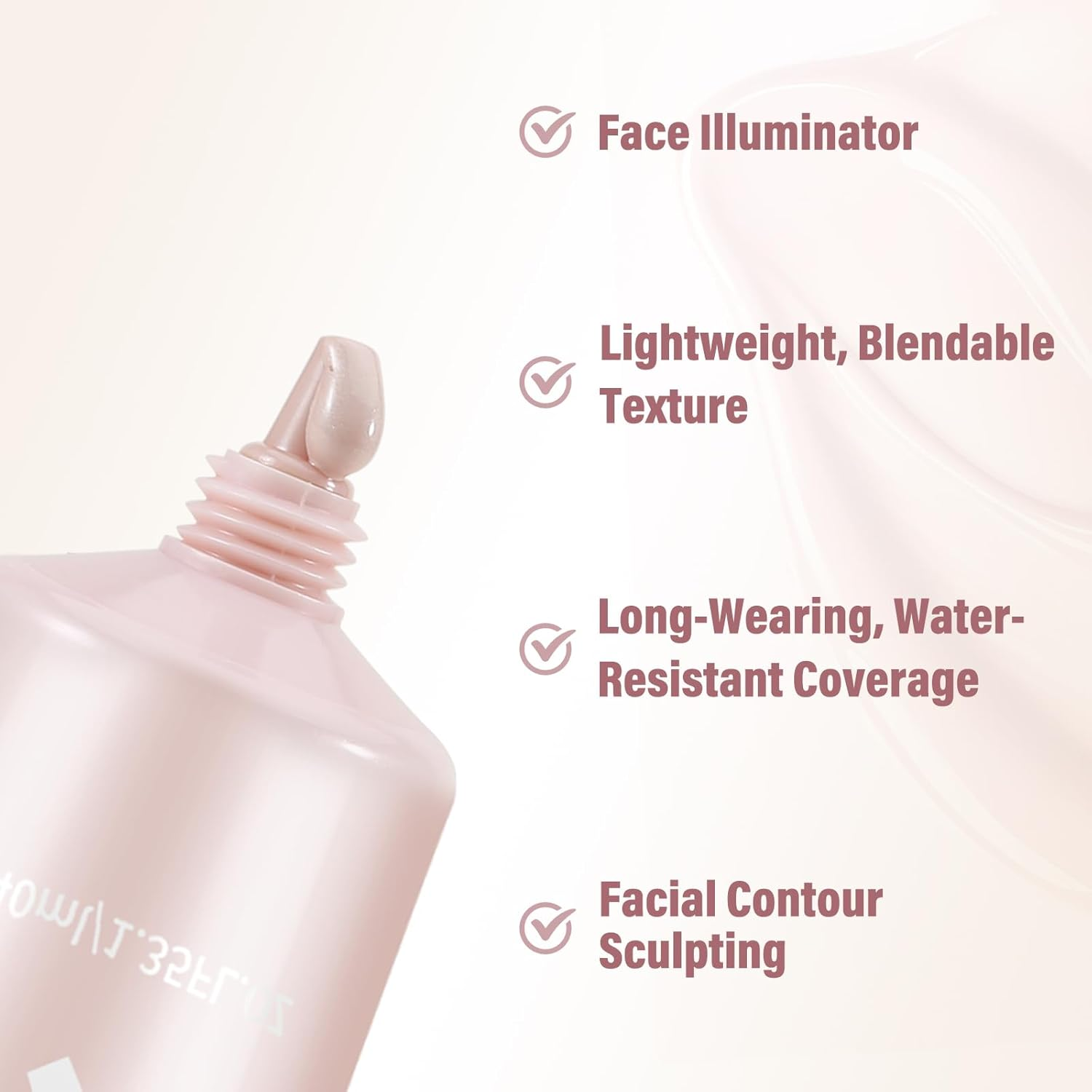 Boobeen Liquid Foundation Makeup, Waterproof Dewy Foundation with Slight Shimmer, Illuminator Highlighter, Luminous Silk Foundation to Enhance Skin Natural Glow image number 2