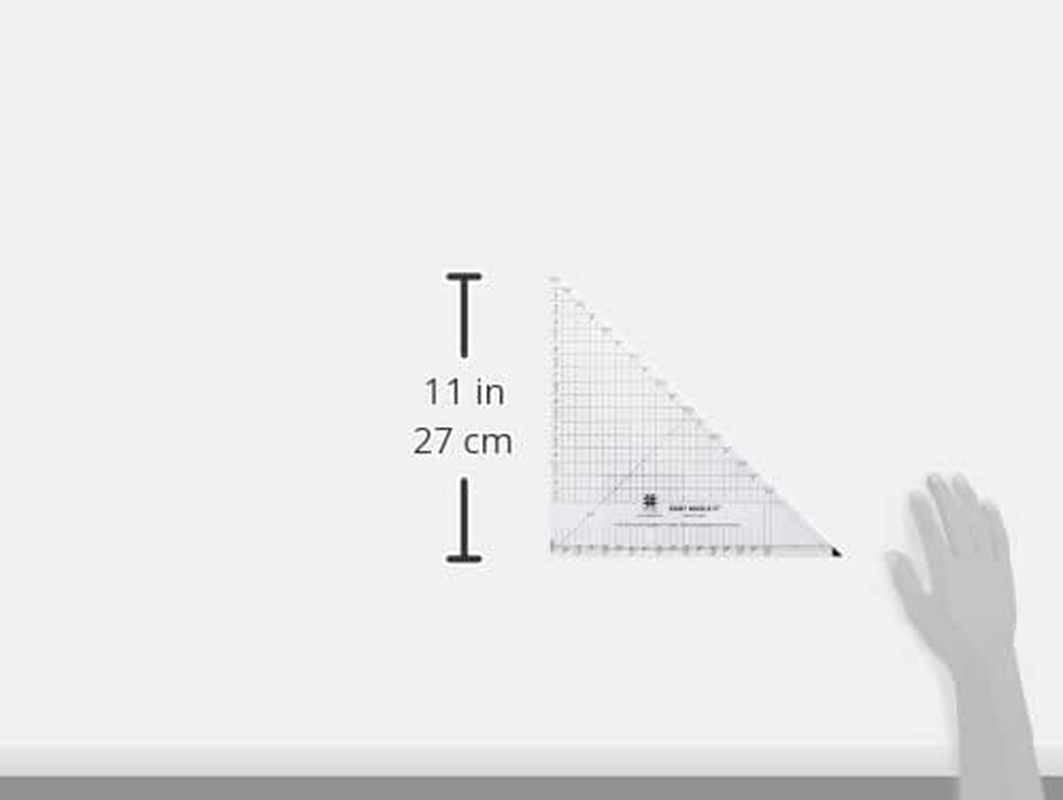 EZ Quilting, 10.5" Simplicity Triangle Ruler and Quilting Template, 10 Inches, Clear, Black