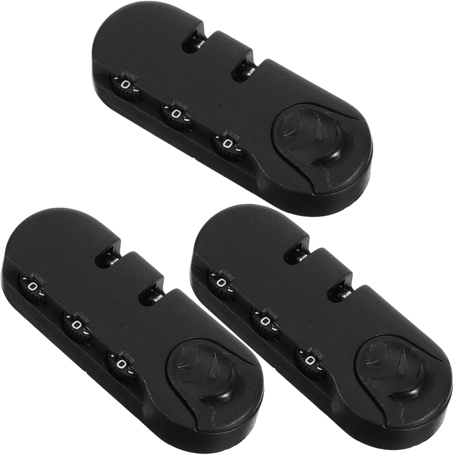 DIKACA 3Pcs Backpack Theft Lock with Combination Password Lock for Luggage Suitcase and Travel Bags and Easy to Use for Business Trips image number 1