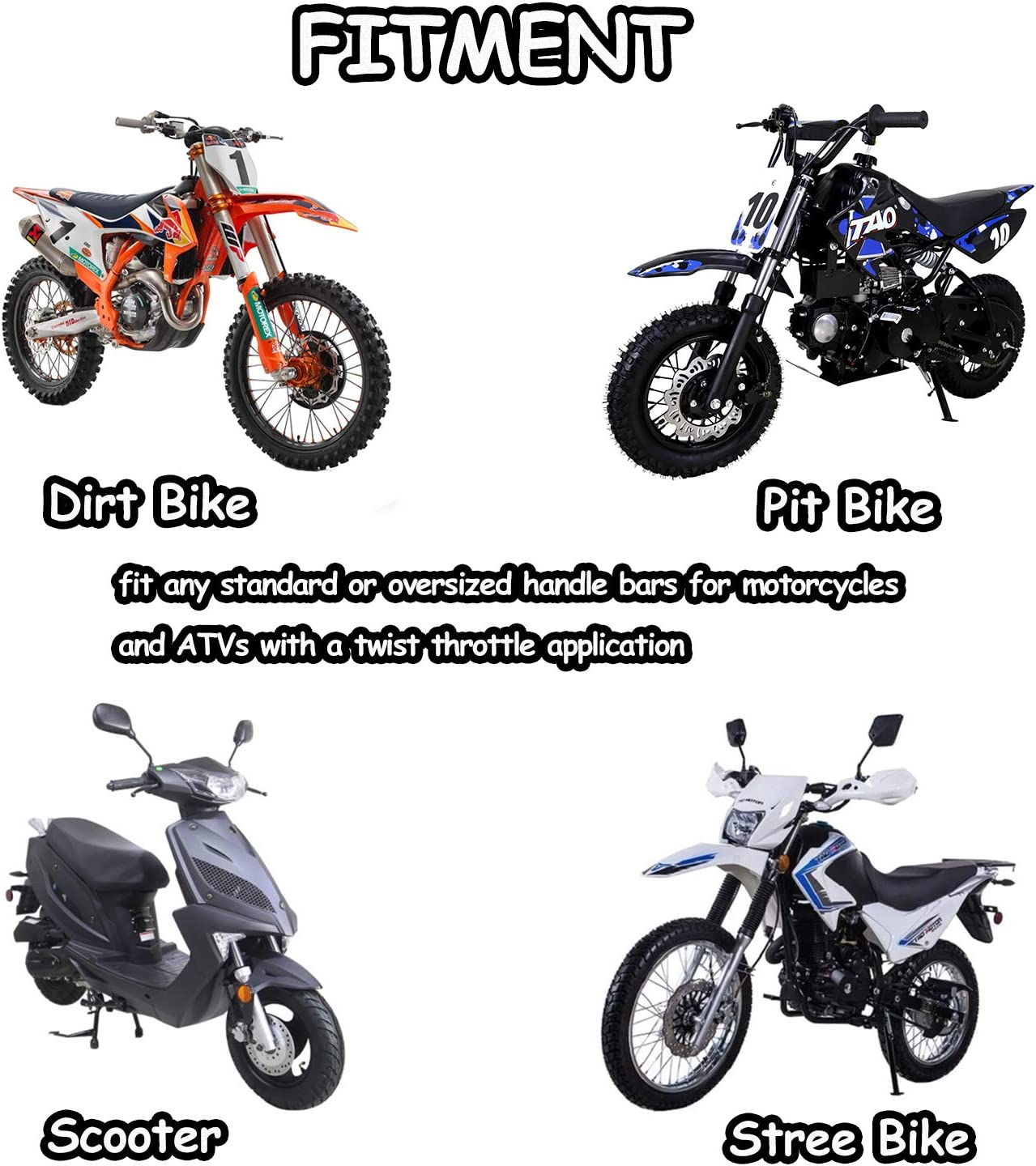 Motorcycle Grips Dirt Bike Grips Pillow Top Grip Mx Grips Universal Handle Grips for KX60 KX65 KX80 KX85 KX100 KX125 KX250 KX250F KX250R KX300 KX400 KX420 KX450 KX450F KX500 KLX110 KLX125 Green image number 1