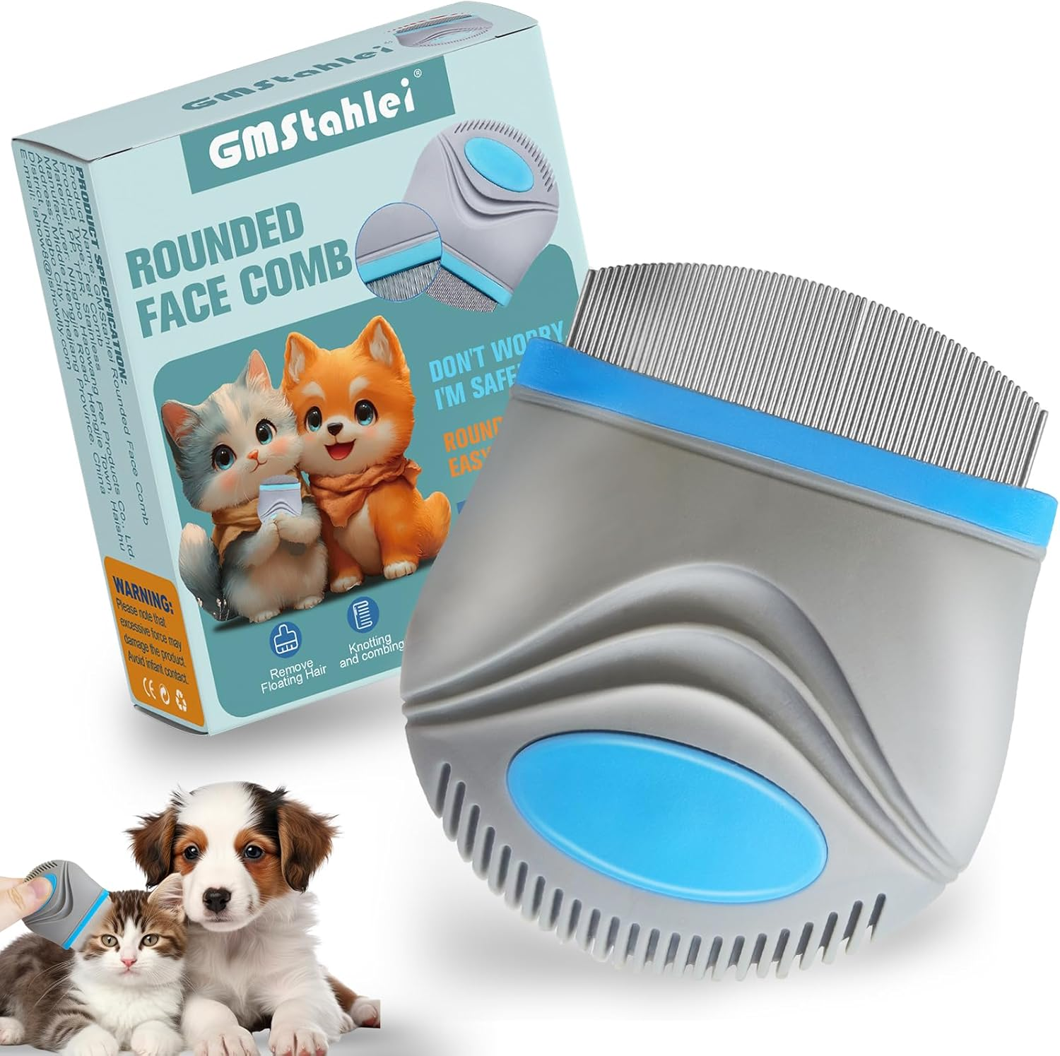 Gmstahlei Pet Face Comb, Stainless Steel Fine-Tooth Eye Grooming Brush, Gentle & Safe for Dogs & Cats, Removes Tear Stains & Discharge, Lightweight & Portable, Suitable for All Furry Pets image number 5