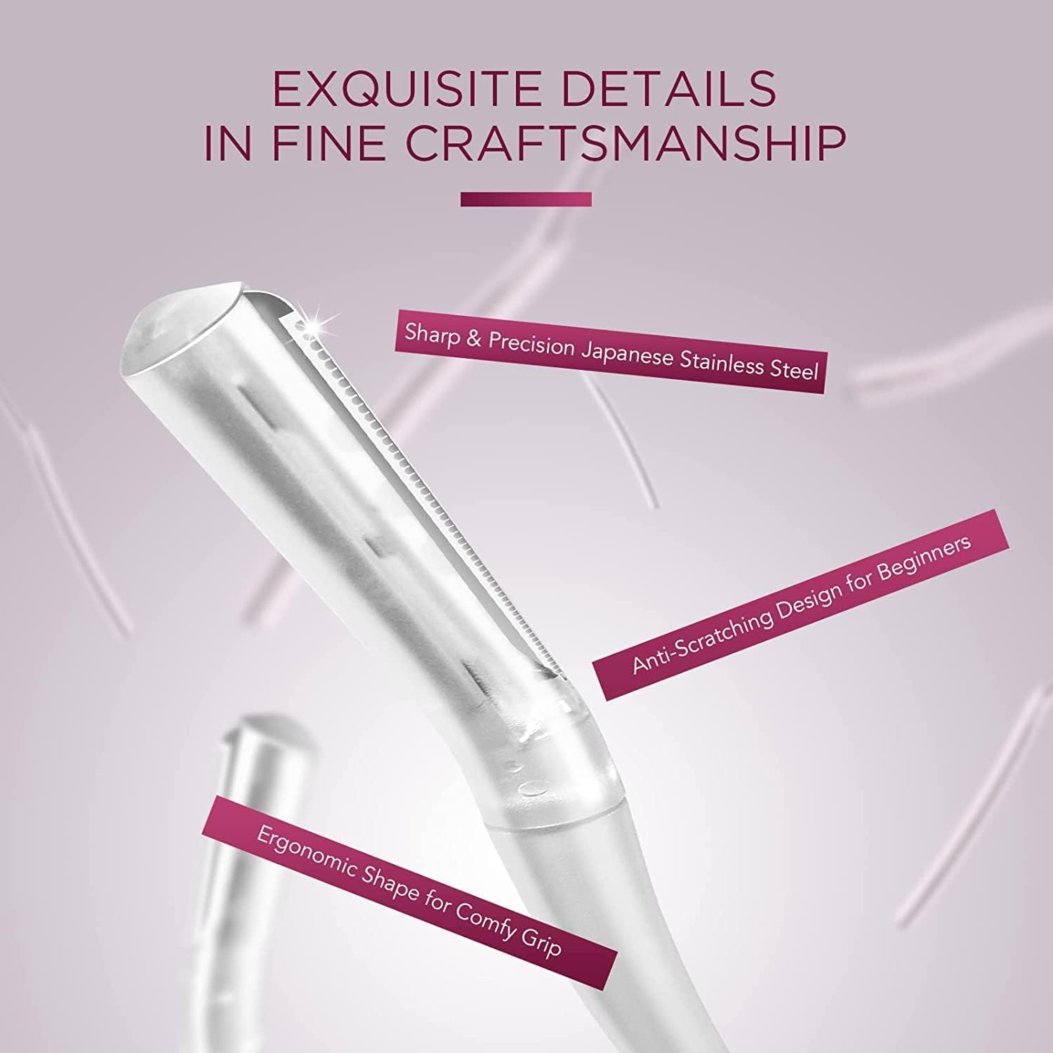 Dermaplane Razor,Face Razors for Women,Professional Dermaplaning Tool for Peach Fuz,Gentle Skin Exfoliation Blade (3Pcs)