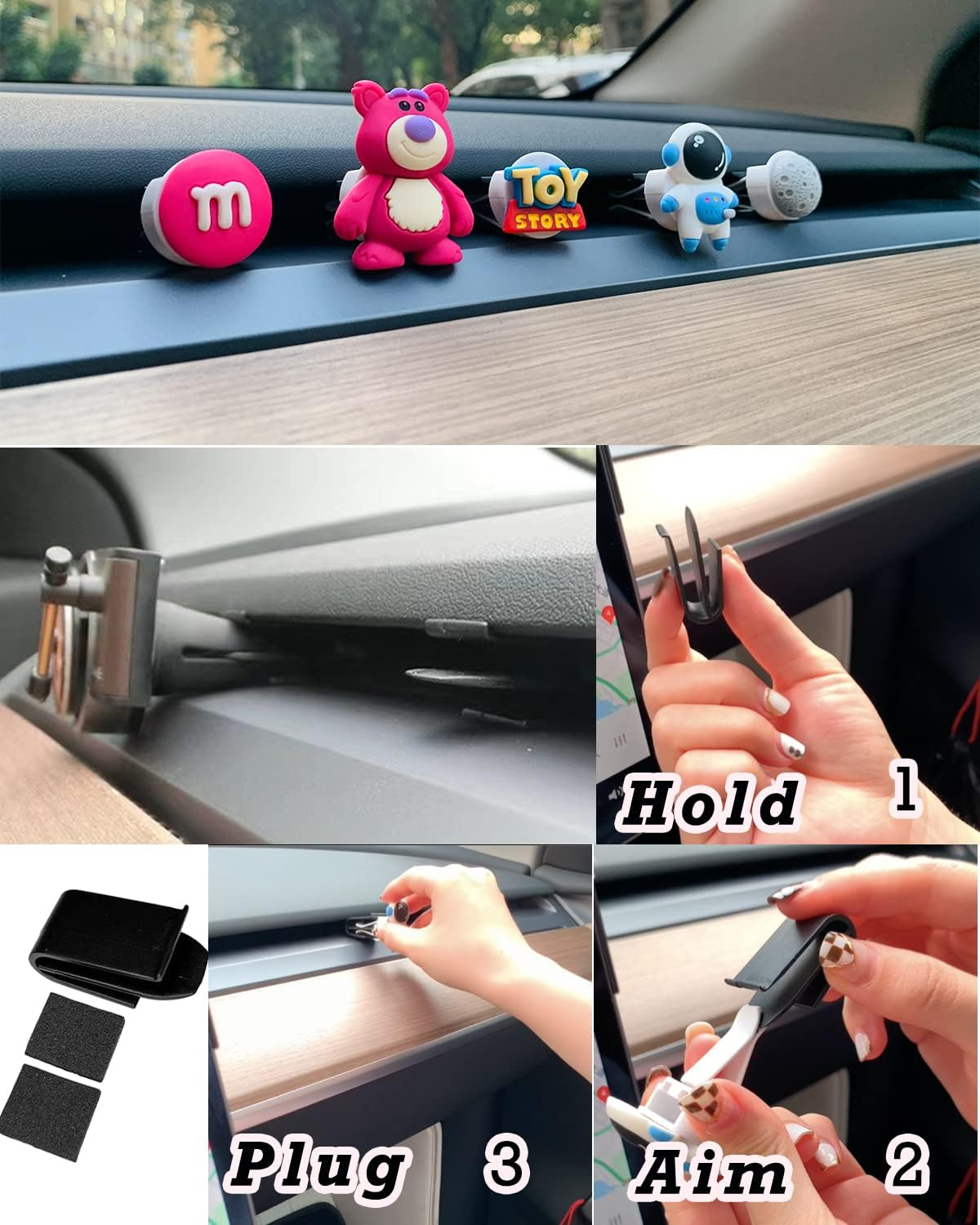 Air Freshener Adapter Clip Base for Tesla Model Y 3 Air Vent Car Air Fresheners Scent Diffuser Automotive Outlet Vent Perfume Interior Decoration Fragrance (2 Pack) (F, Invis.1|For MY M3-Old) image number 5