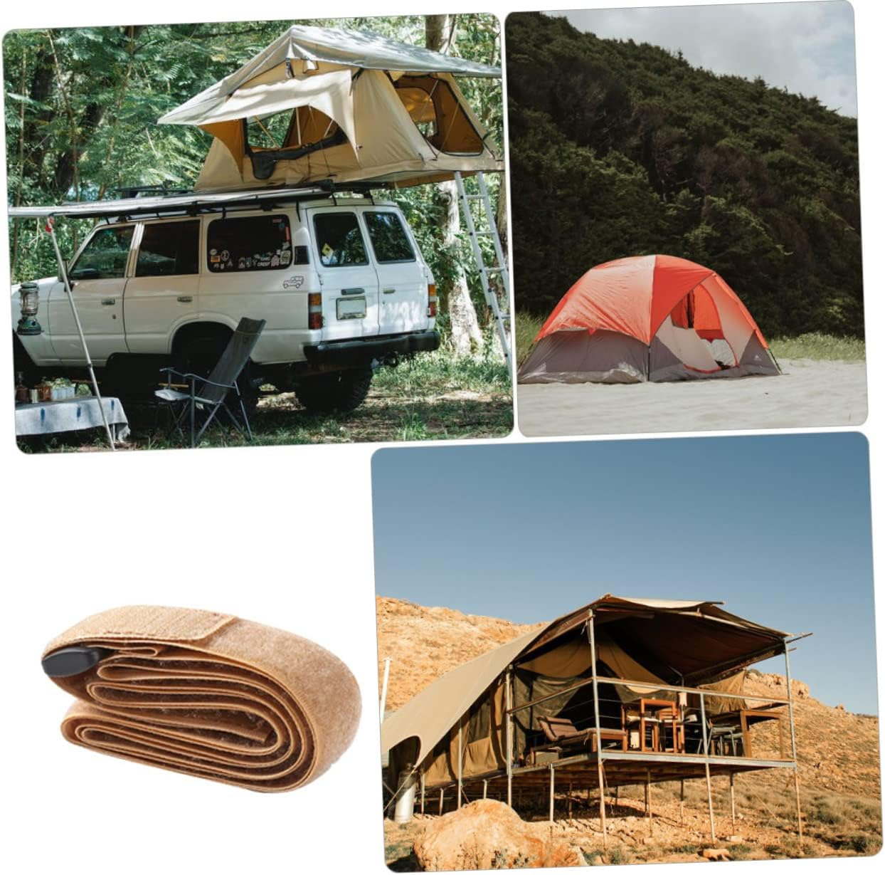 6Pcs Luggage Binding Straps Sturdy Cargo Fixed Belts for Camping Travel and Outdoor Gear Securely Tie down Luggage Suitable for Various Activities Random Color image number 1