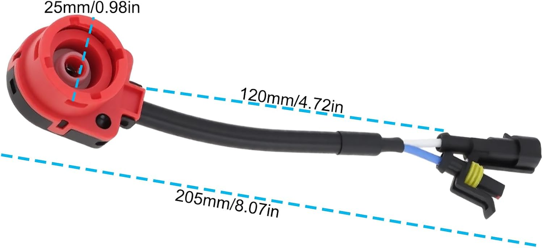 SING F LTD 2PCS 35W HID Xenon Bulb Control Unit Adapter Plug Compatible with D2S D2R D2C HID Xenon Bulb Relay Harness image number 4