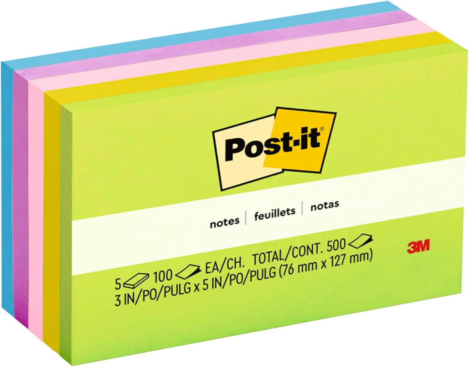 Post-It 655-5UC Notes, 76Mm X 127Mm 5 Pack, Jaipur Collection image number 3