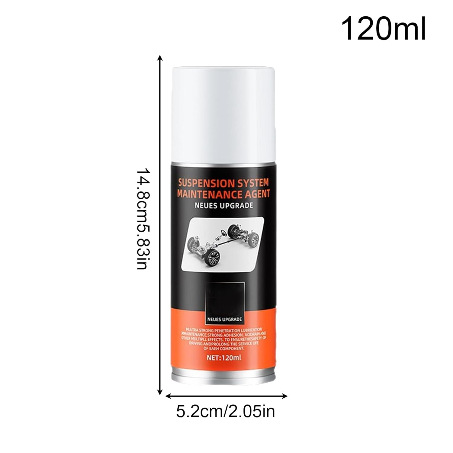 Chassis Grease - 120ML Drivetrain Maintenance Lube | Suspension System Bushing Lubricant Spray,For Suspension System Trailer Transmission Shock Absorber Bushing image number 6