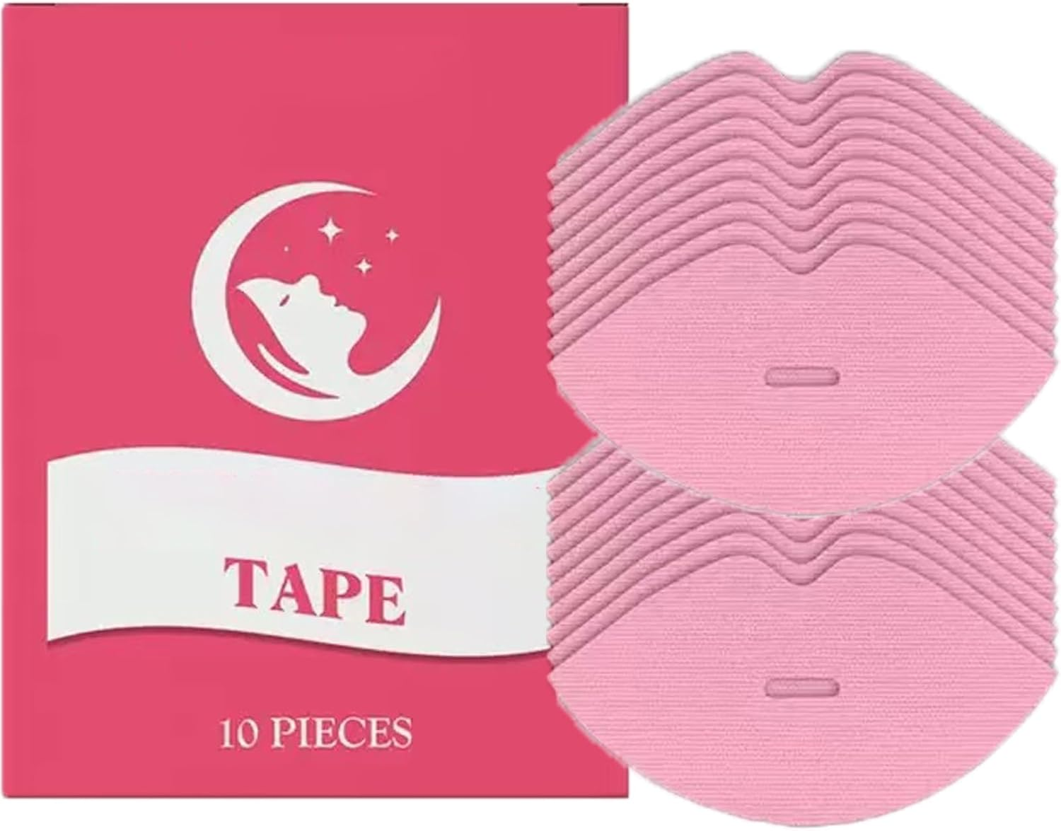 Beauty Sleep Mouth Band for Sleeping Women, Collagen Beauty Tapes, Soothes the Jaw Area, Breathable, Easy to Remove, Gentle and Comfortable, Suitable for All Skin Types (Pack of 10)