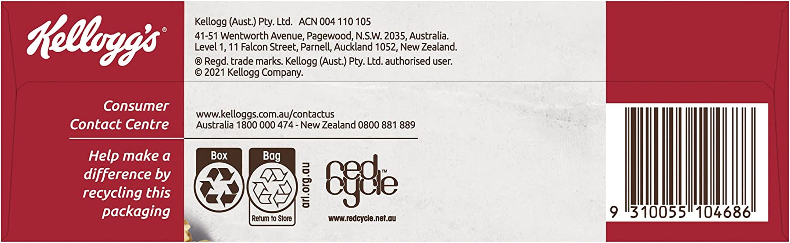 Kellogg'S Just Right Crunchy Granola Cereal Fusion, Cranberry and Apple, 400G image number 1