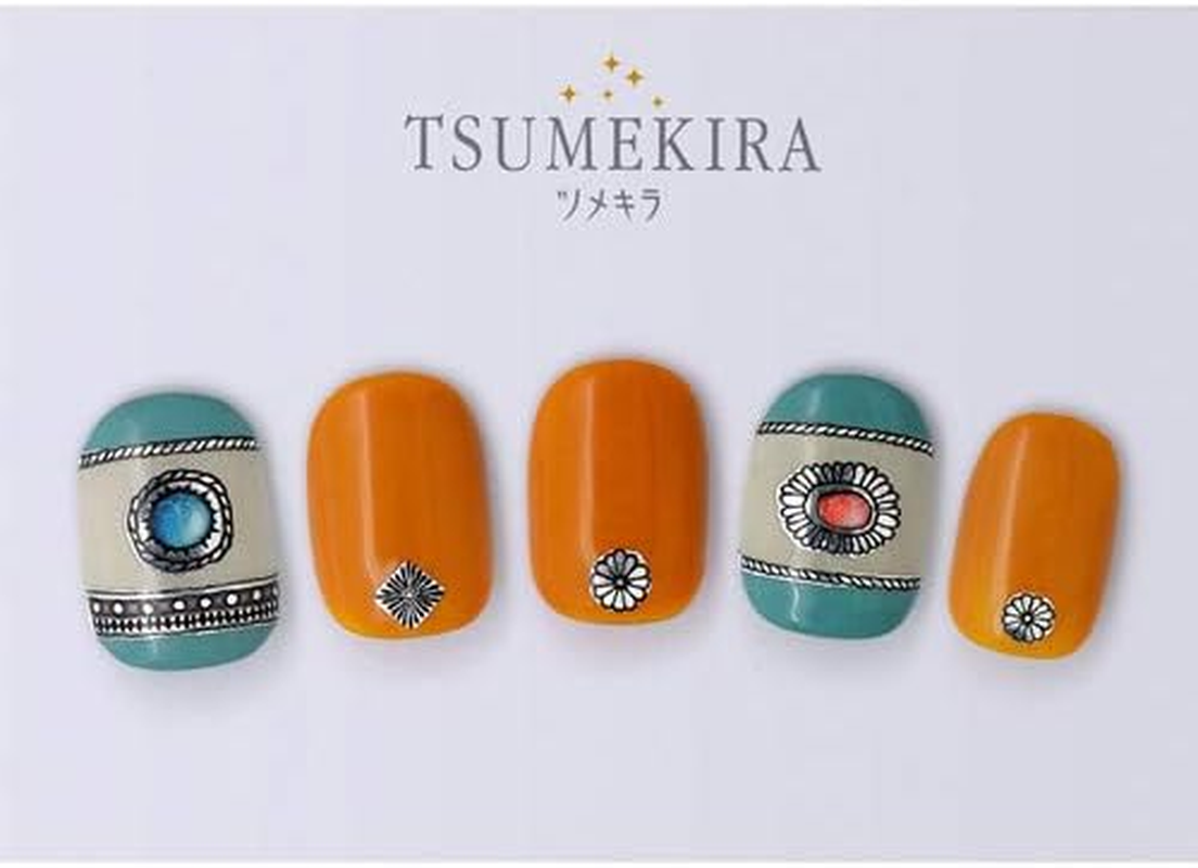 TSUMEKIRA SG-FNS-101 Nail Stickers, Produced by FUNSIDE Indian Jewelry, Multicolor, 1 Piece image number 2