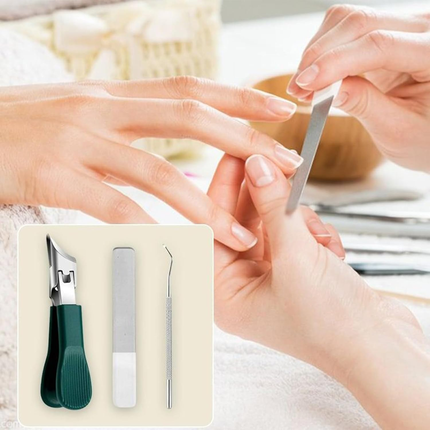 Gihioue Nail Trimmer | Heavy Duty Pedicure Nail Set,Professional Personal Care Tools, Multifunctional Fingernail Trimmer for Home Manicure