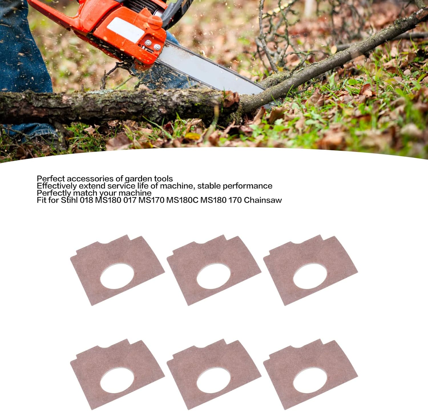 6Pcs Chainsaw Air Filter Cleaner, Filters Air Filters Chainsaw Spare Parts Replace for Stihl 018 MS180 017 MS170 MS180C MS 180 170 Chainsaw image number 6