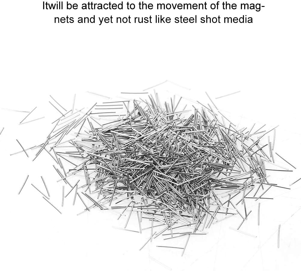 Stainless Steel Tumbling Pins, Small Diameter Magnetic Polishing Media Pins Finishing Polishing Tools Specially Made to Work with Tumbler and Polisher for Cleaning, Polishing(5Mm, 0.5Mm) image number 2