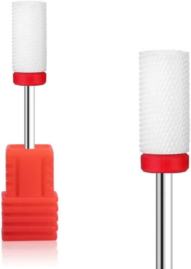 Ceramic Nail Cutter Cutter Ceramic Drill Bit for Nail Cutter Manicure Pedicure Nail Polish Acrylic Nails and Gel Nails Red Grit image number 1