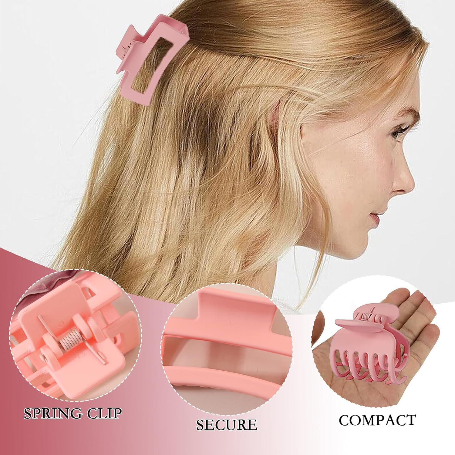 WUERKIYA Premium Women'S Hair Clips Set - Versatile Hair Clips for Thin to Thick Hair - Stylish and Practical Hair Accessories image number 4