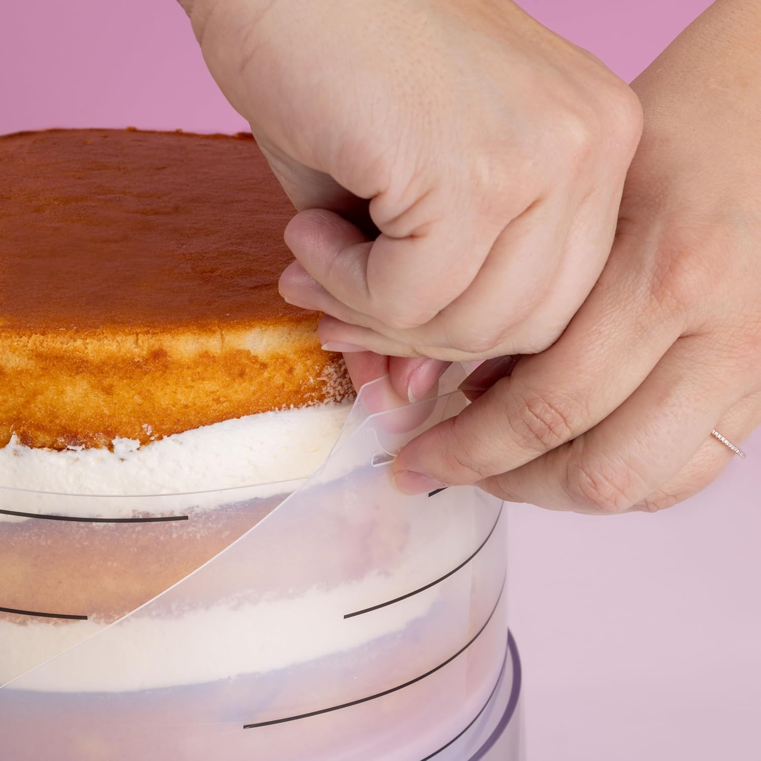 Frost Form - Starter + Kit (6 Inch) 7-Piece Set | Professional-Quality, Food-Grade Plastic | Perfectly Straight Cakes | Beginners and Pros | Cake Decorating Kit image number 5