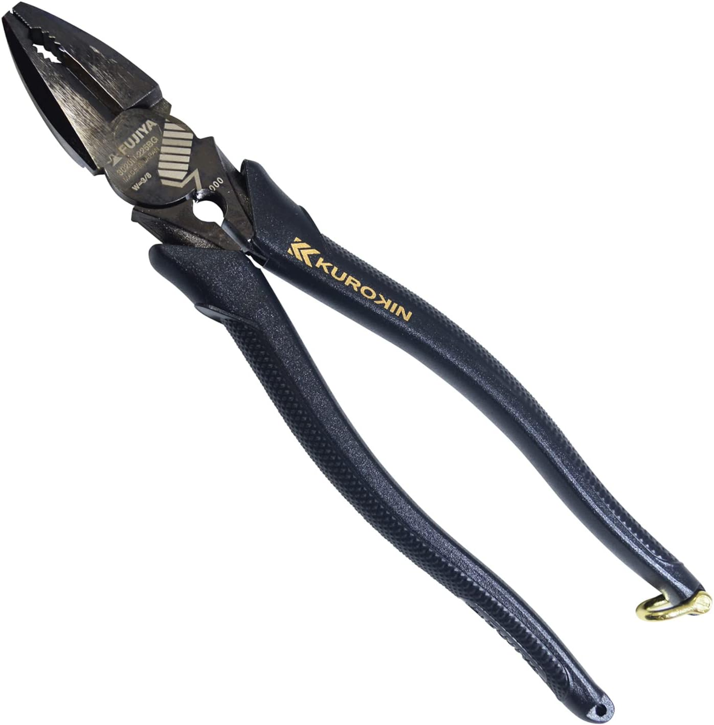 Fujiya 3020N-225BG Eccentric Power Pliers, Black Gold, Burr Treatment Function, 8.9 Inches (225 Mm) image number 6