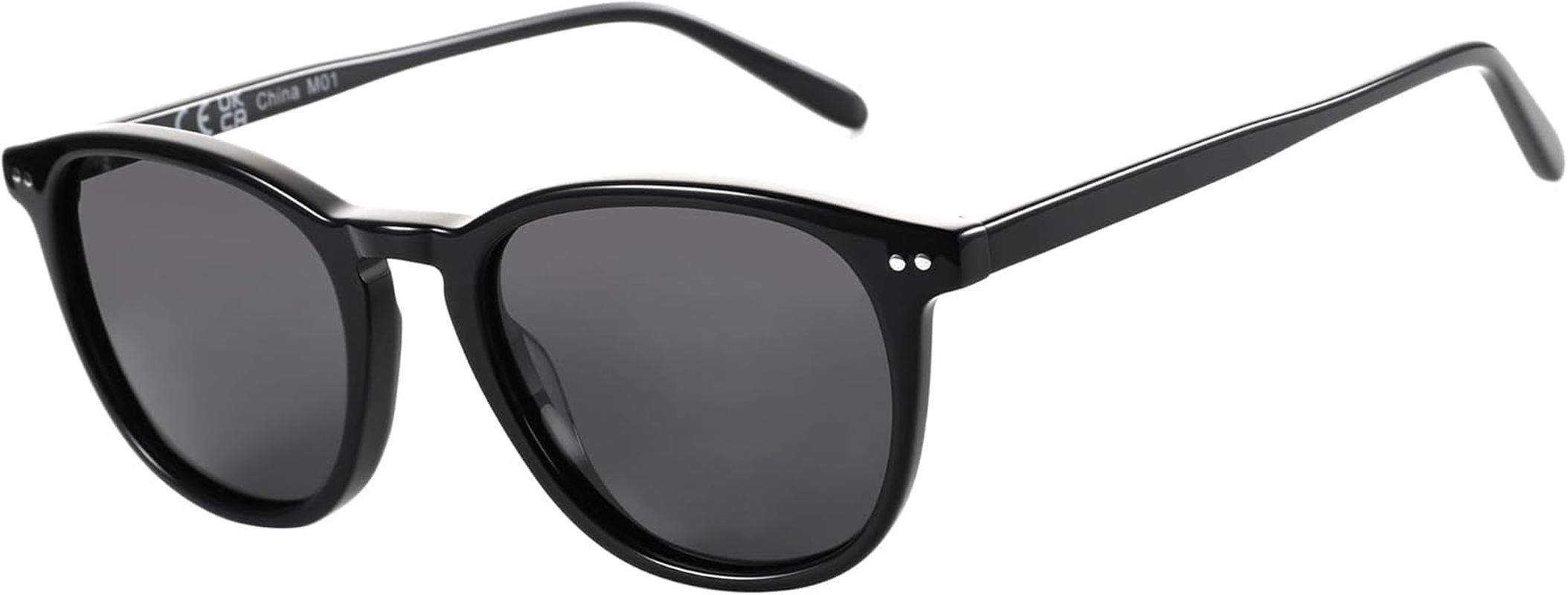 ZENOTTIC Polarized round Sunglasses for Men Women Trendy Shades UV400 Protecion Classic Circular Acetate Sun Glasses