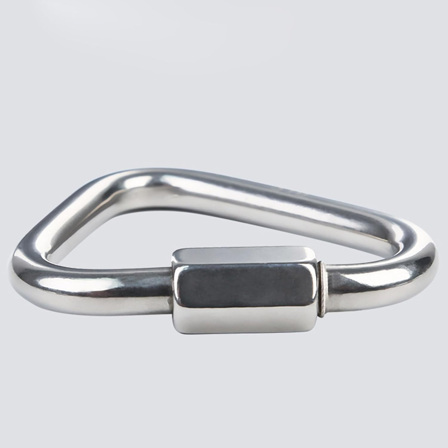 4 Pcs Quick Link Triangle Carabiner Buckle M5 Stainless Steel Connector Ring for Chains Ropes Hammocks DIY Hardware Fastener Lock Clip image number 2