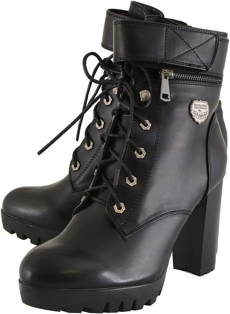 Milwaukee Performance Women'S Lace to Toe Boots with Double Height Option (Black, Size 7) image number 4