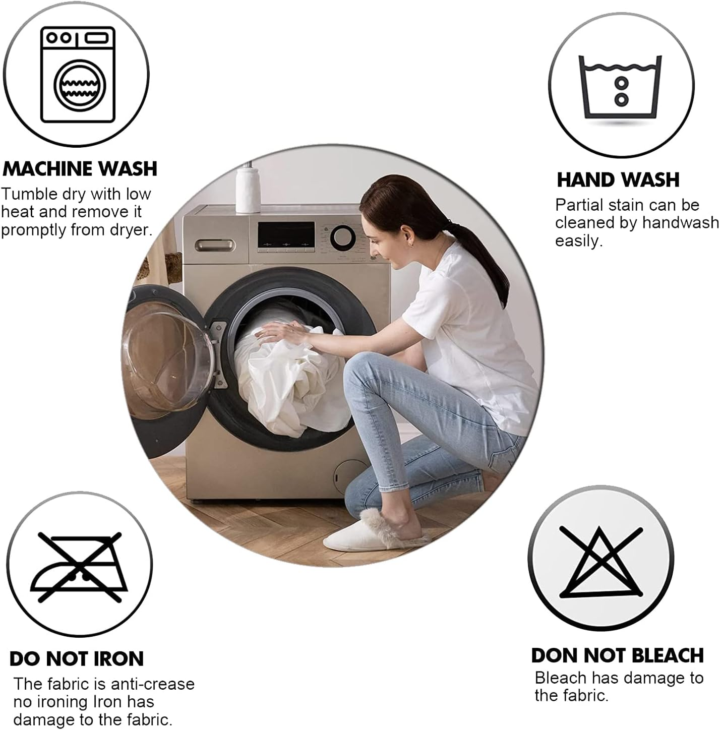 Waterproof Dining Room Chair Seat Covers Set of 6，Stretch Jacquard Fabric Stretch Removable Washable Slipcover for Kitchen Seat Cushions (6, Black) image number 1