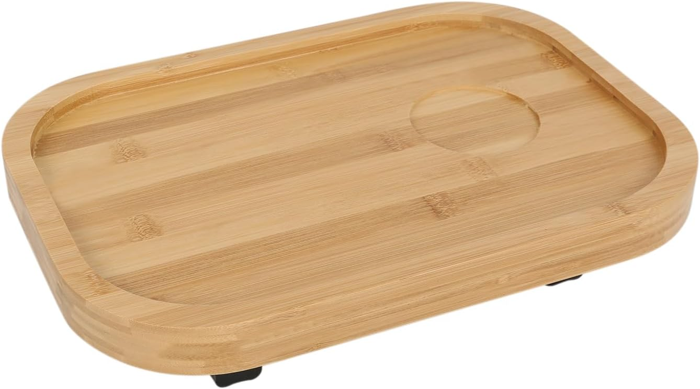 Bedside Shelf, round Edge Space Saving Wooden Bedside Clip-On Table, 1-8Cm Adjustable Safe Modern Simple Stable Bed Side Table for Bedroom (Wood)