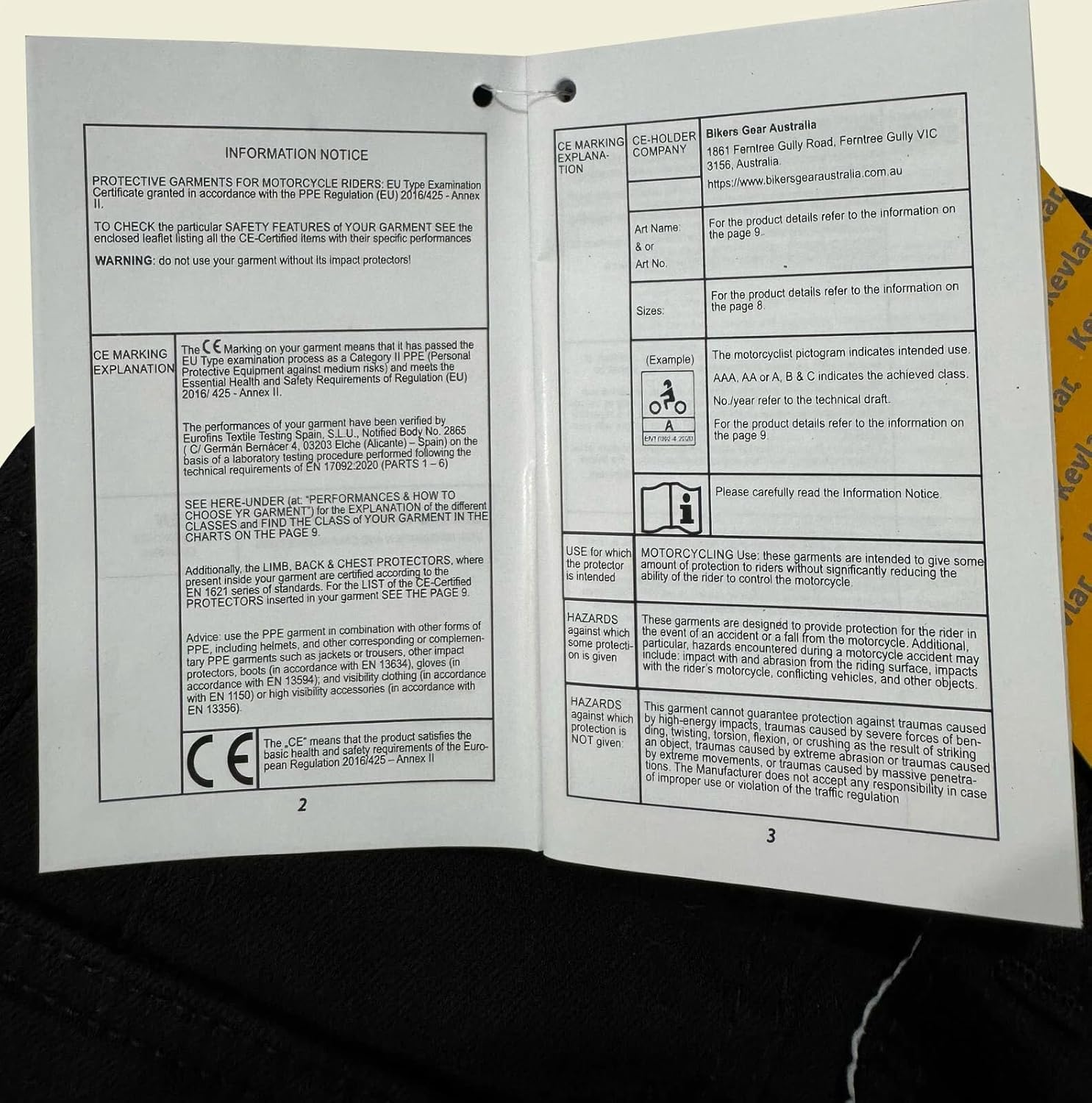 Bikers Gear Australia Classic Cut Kevlar Lined Protective Motorcycle Trouser Kevlar Jeans with Removable CE1621-1 Armour