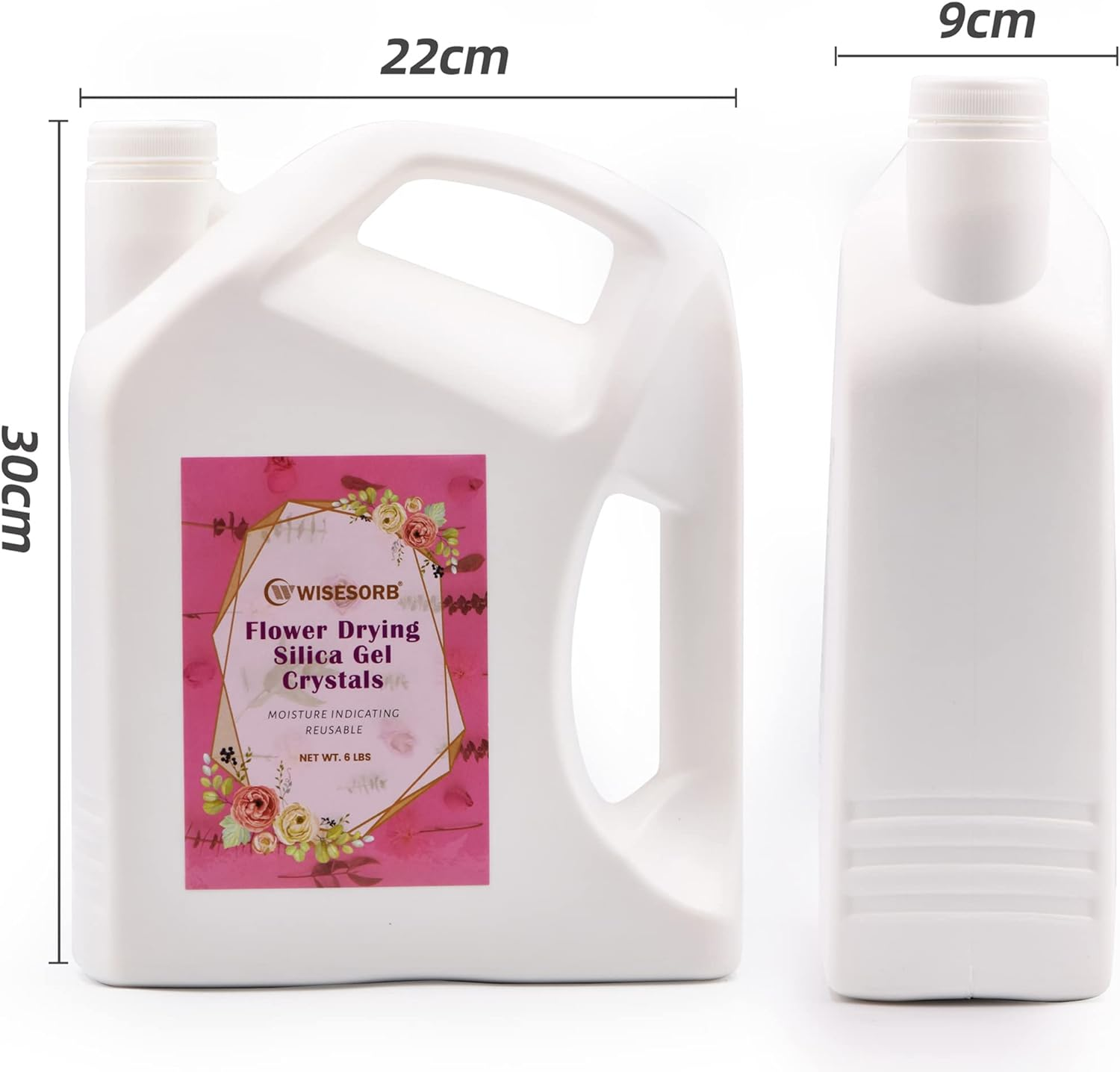 Wisesorb (NET 12 LBS) Silica Gel Flower Drying, Silica Gel Flower Drying Crystals, Color Indicating Flower Drying Silica, Reusable Silica Gel for Drying Flowers image number 1