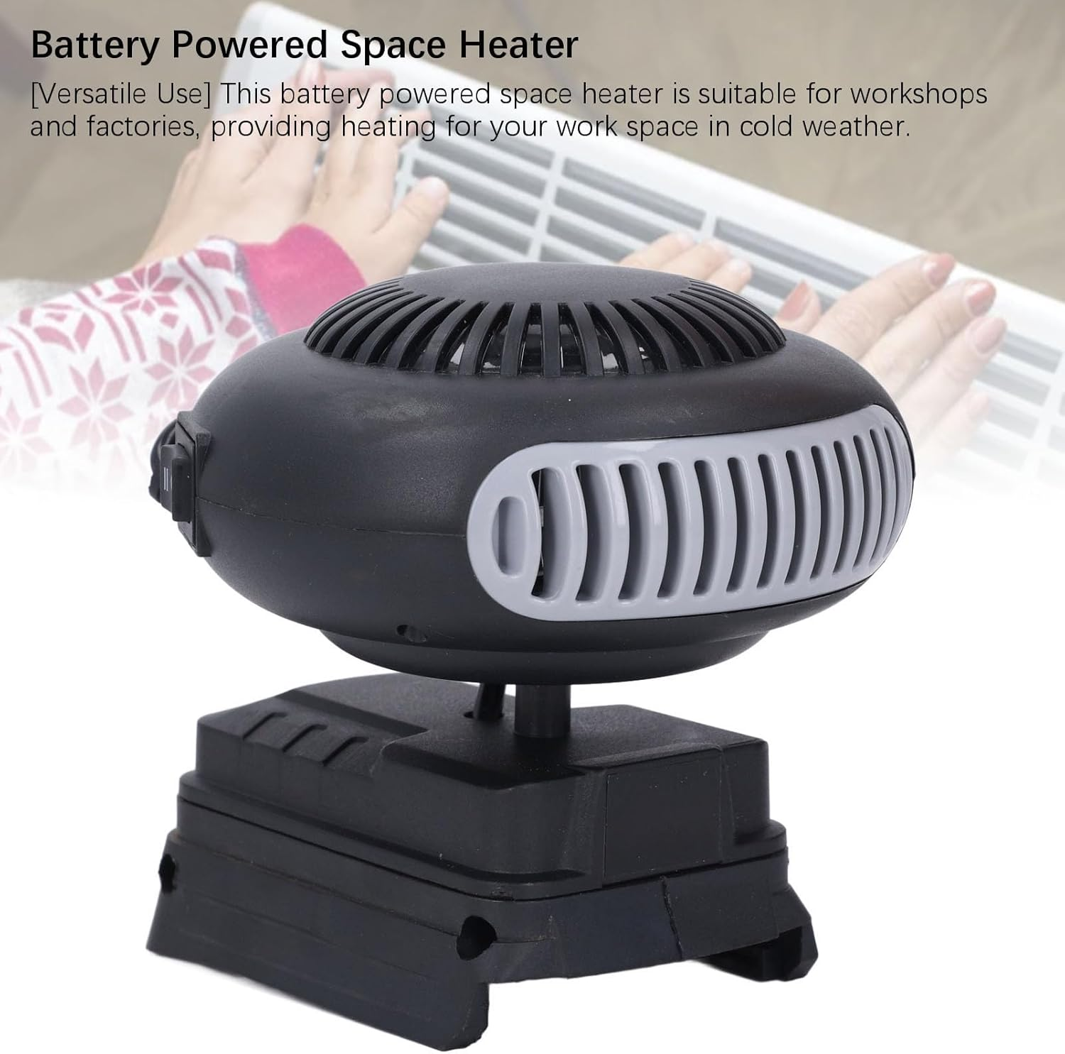 Electric Space Heater, Cordless Space Heater with Two Temperature Gears, Battery Powered & Flexible Angle Adjustment, Versatile Use for BAT609 BAT609G BAT610G image number 2
