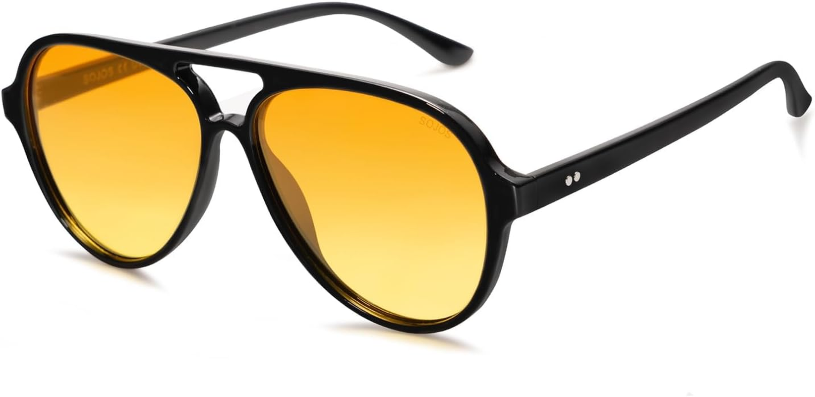 SOJOS Retro Polarized Aviator Sunglasses Womens Mens Classic Double Bridge Sun Glasses SJ2201