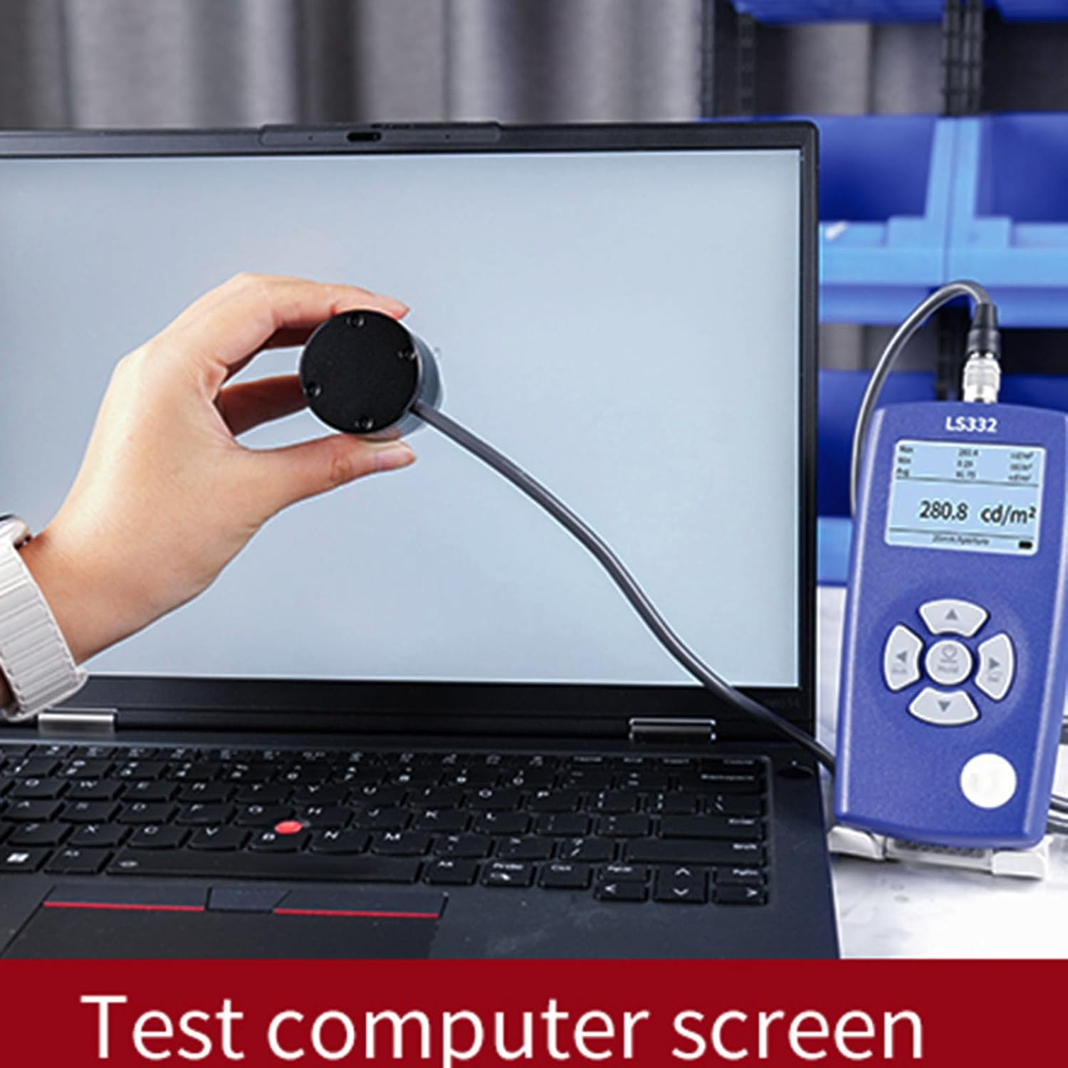 Pyhodi Digital Luminance Meter Light Meter, Brightness Tester 1 to 1000000Cd M&sup2; with Interchangeable 10Mm 20Mm Probes for HDR Screens Projectors Flicker CRI Spectrum Analysis image number 2