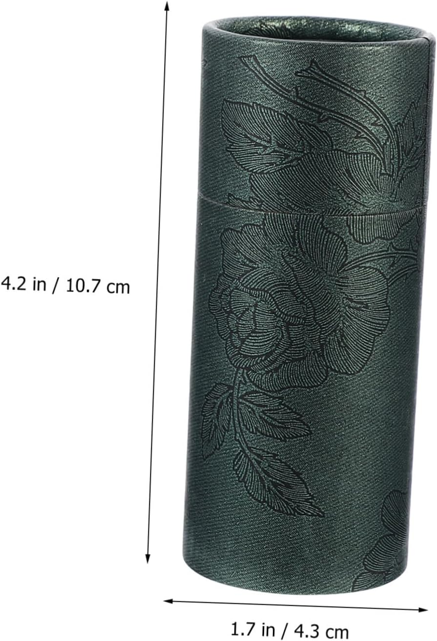 PLAFOPE 20Pcs Green Paper Cylinder Boxes for Essential Oil Bottles 30Ml Kraft Storage Canisters Packaging Paper Tubes for Tea and Incense Packing in Australia image number 2