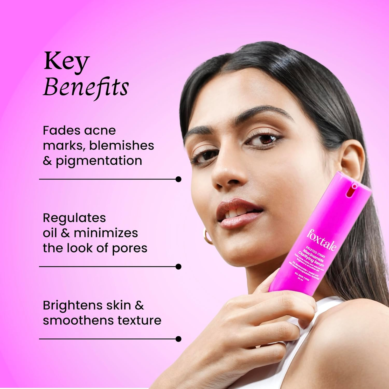 Foxtale 12% Niacinamide Face Serum with Azelaic Acid for Oil Control & Brightening | Reduces Acne, Blemishes & Acne Marks | Brightens & Smoothens Skin | Face Serum for Women & Men | 30 Ml image number 4