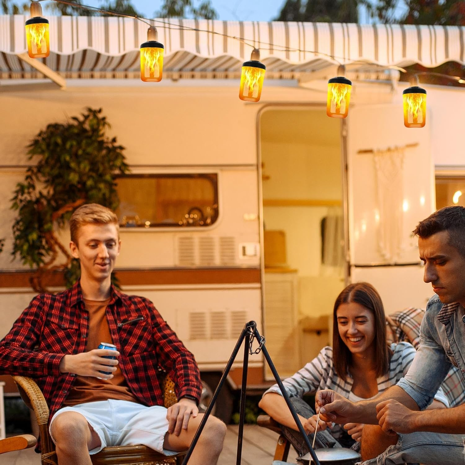 Flame Lamp - LED Flickering Light Bulb | Flame Effect Light Bulbs - 4 Lighting Modes Decorative Atmosphere LED Lamps | Flame Effect Dancing Fire Light Bulb for Home, Garden, image number 2