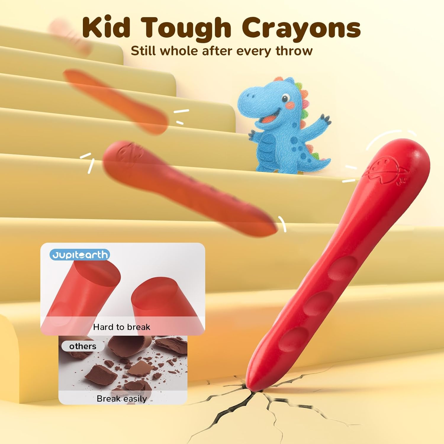 12 Colors Crayons for Kids Ages 4-8 with Coloring Book & Bonus Stickers, Non-Toxic & Washable Triangle Crayons for Toddlers 1-3, for Art Supplies and Ideal Gifts for Kids image number 6