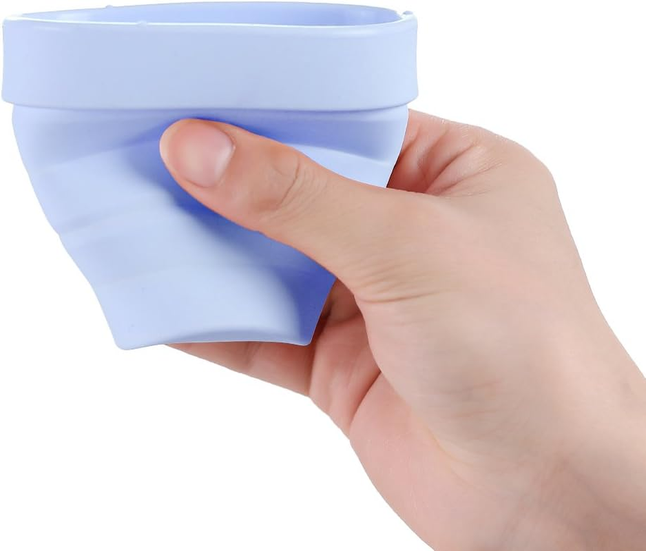 Collapsible Silicone Cup for Sterilizing Menstrual Cups and Storing Your Diva Cup - Foldable for Travel(Blue) image number 1