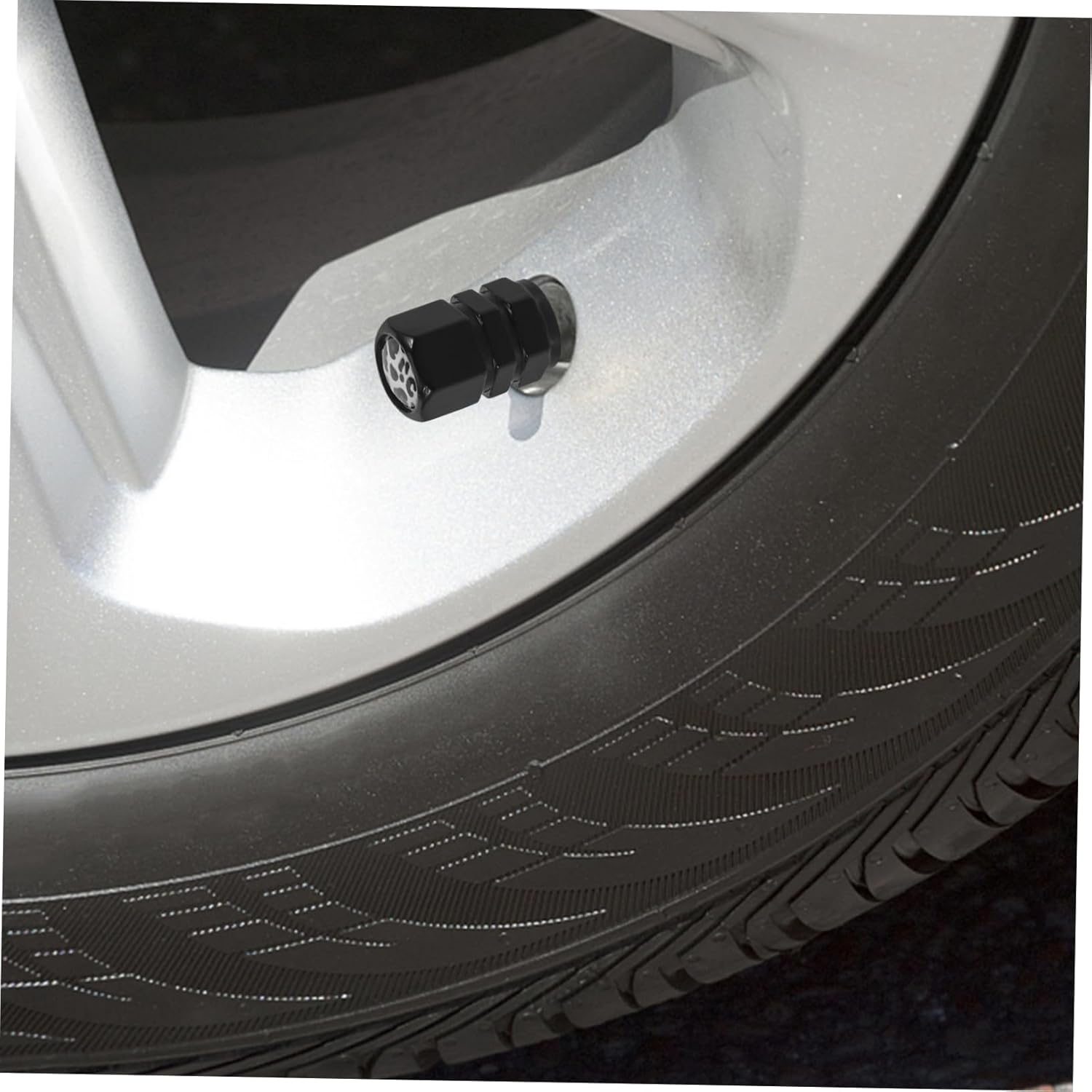 GRIRIW Car Tire Valve Caps 4Pcs Set Aluminum Alloy Small Valve Stem Caps Universal Dustproof Covers for Automotive Wheels Accessories Sturdy Protection for Cars Bikes and Motorcycles image number 6