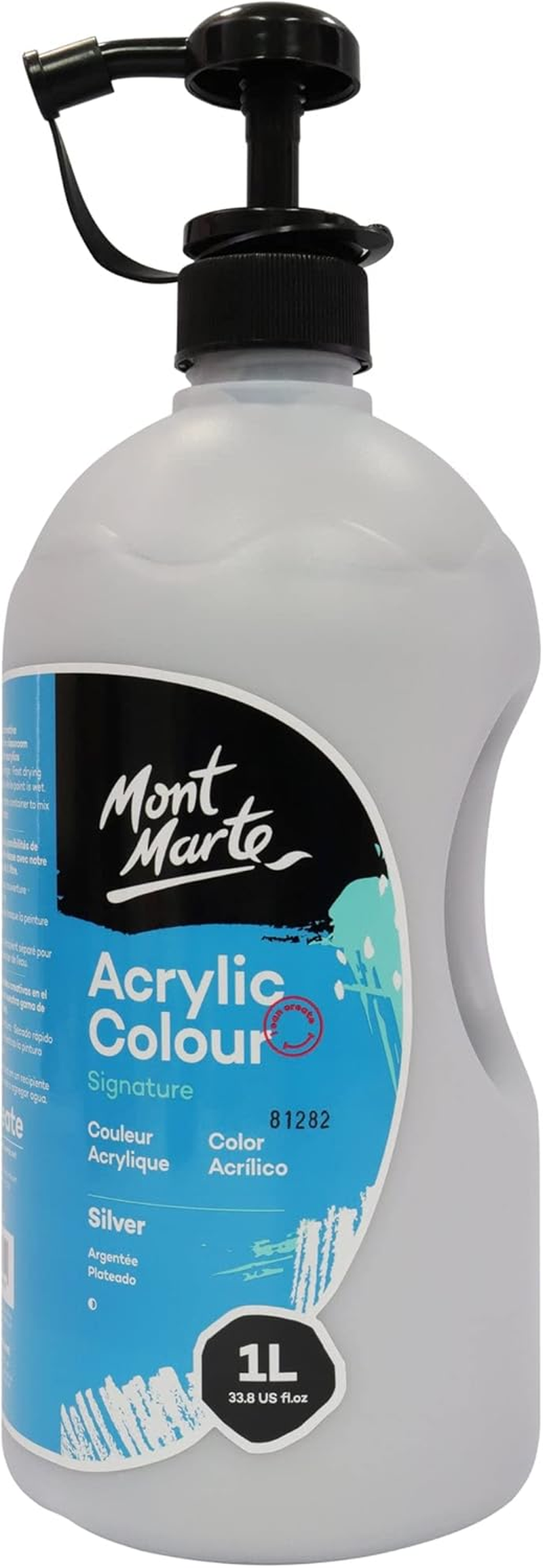 Mont Marte Signature Acrylic Colour with Pump 1 Litre, Silver image number 4