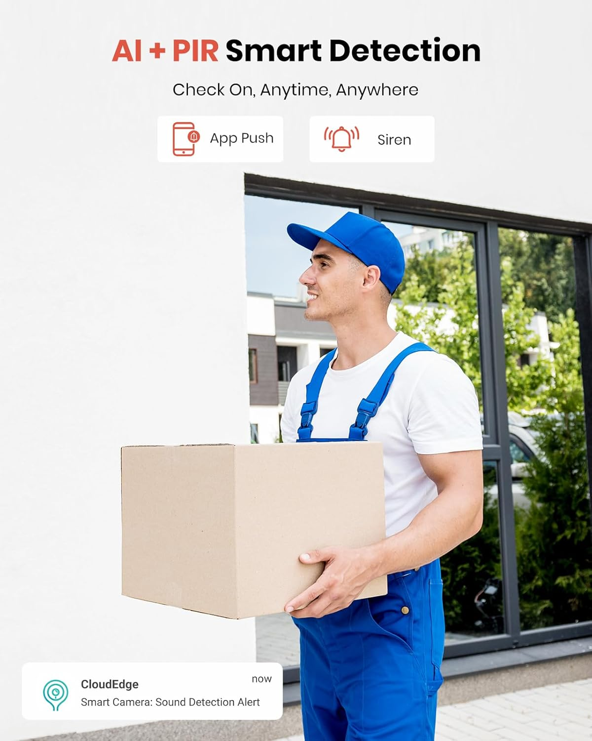 CAMSTRO 4 Pack 2K Solar Security Cameras Wireless Outdoor, 360&deg; PTZ Wifi Cameras System, PIR Motion Detection with Smart Alert, Color Night Vision, Multi-User Surveillance, Cloud/Sd Storage image number 1