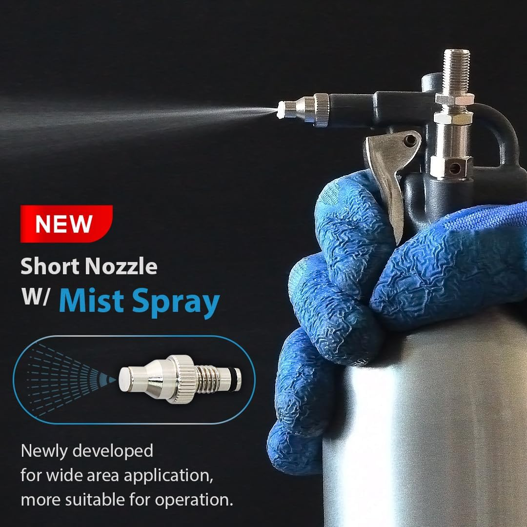 FIRSTINFO A1634 Patented 650Ml Aluminum Canister Aerosol Refillable Spray Can/Compressed Air Sprayer/Max. Pressure 110 Psi/Short Nozzle with Mist Spray image number 6