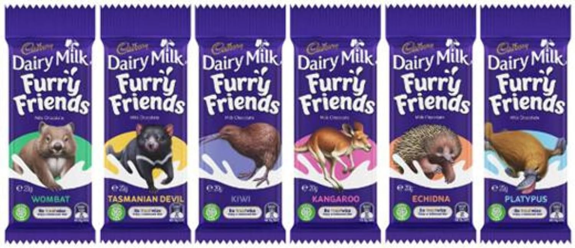 Cadbury Dairy Milk Furry Friends Chocolate Bar 20 G (Pack of 72)