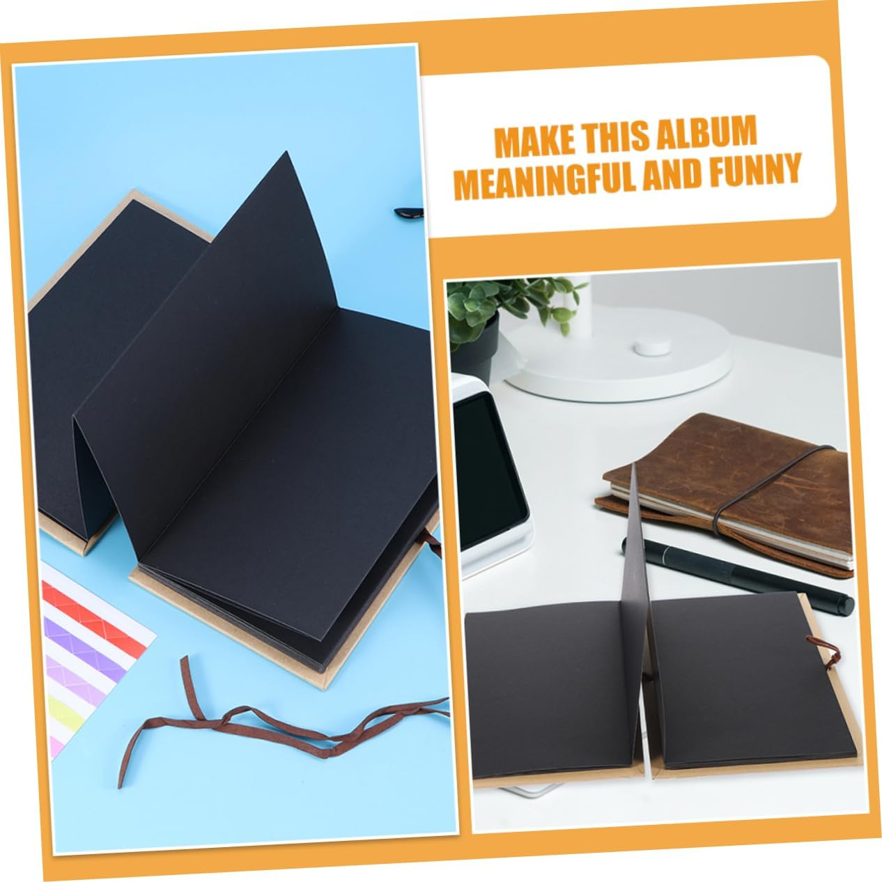 Iplusmile DIY Scrapbook Photo Album Decorative Card Pages for School Memories Graduation Anniversary Keepsake Craft Design Knot Closure image number 6