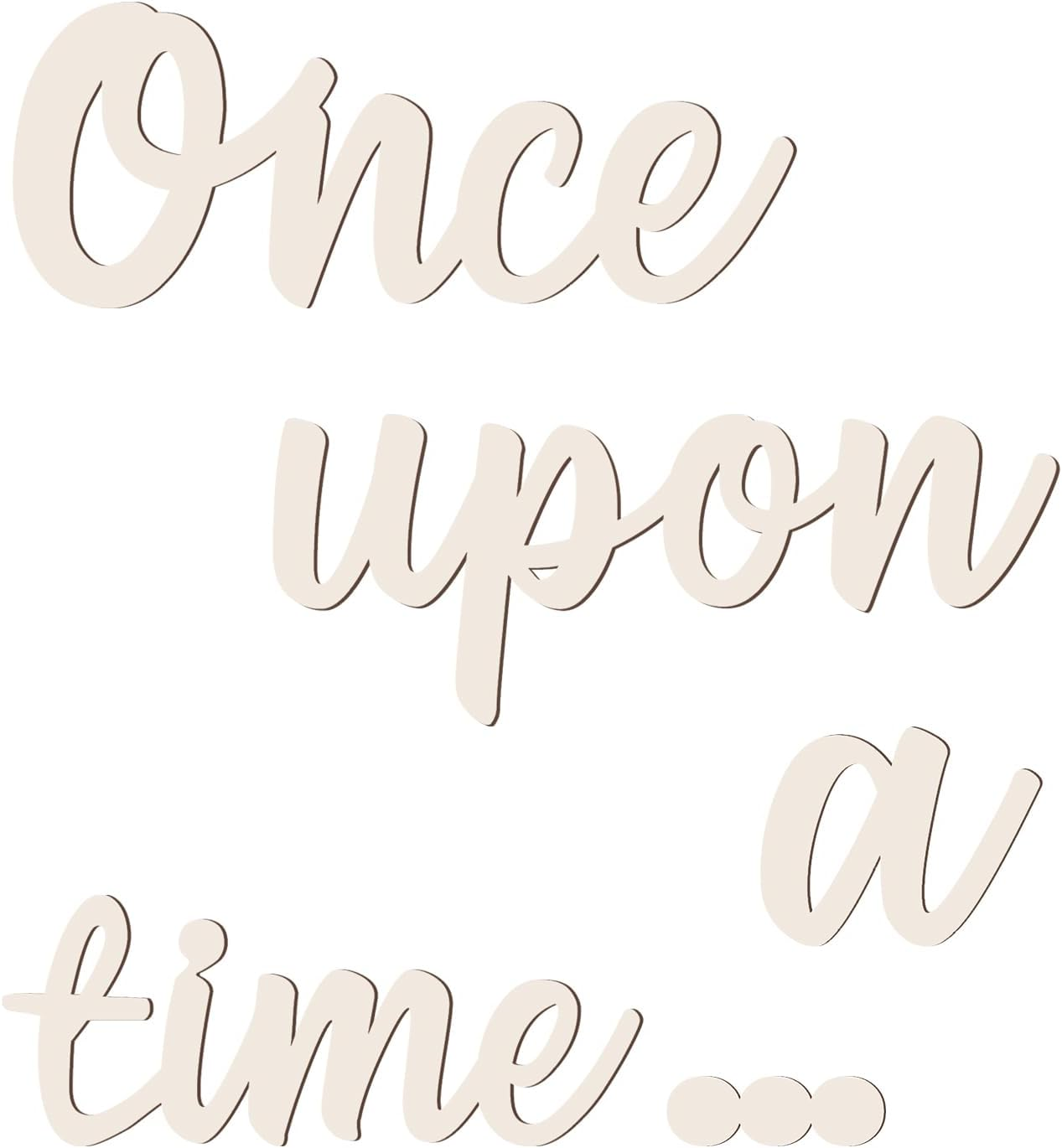 Once upon a Time Sign for Nursery, Wooden Once upon a Time Wall Decor Nursery Sign Wood Word Wall Decor Plaque for Reading Library Corner Nook Kids Room Bookshelf Home D&eacute;cor DIY Decoration image number 5