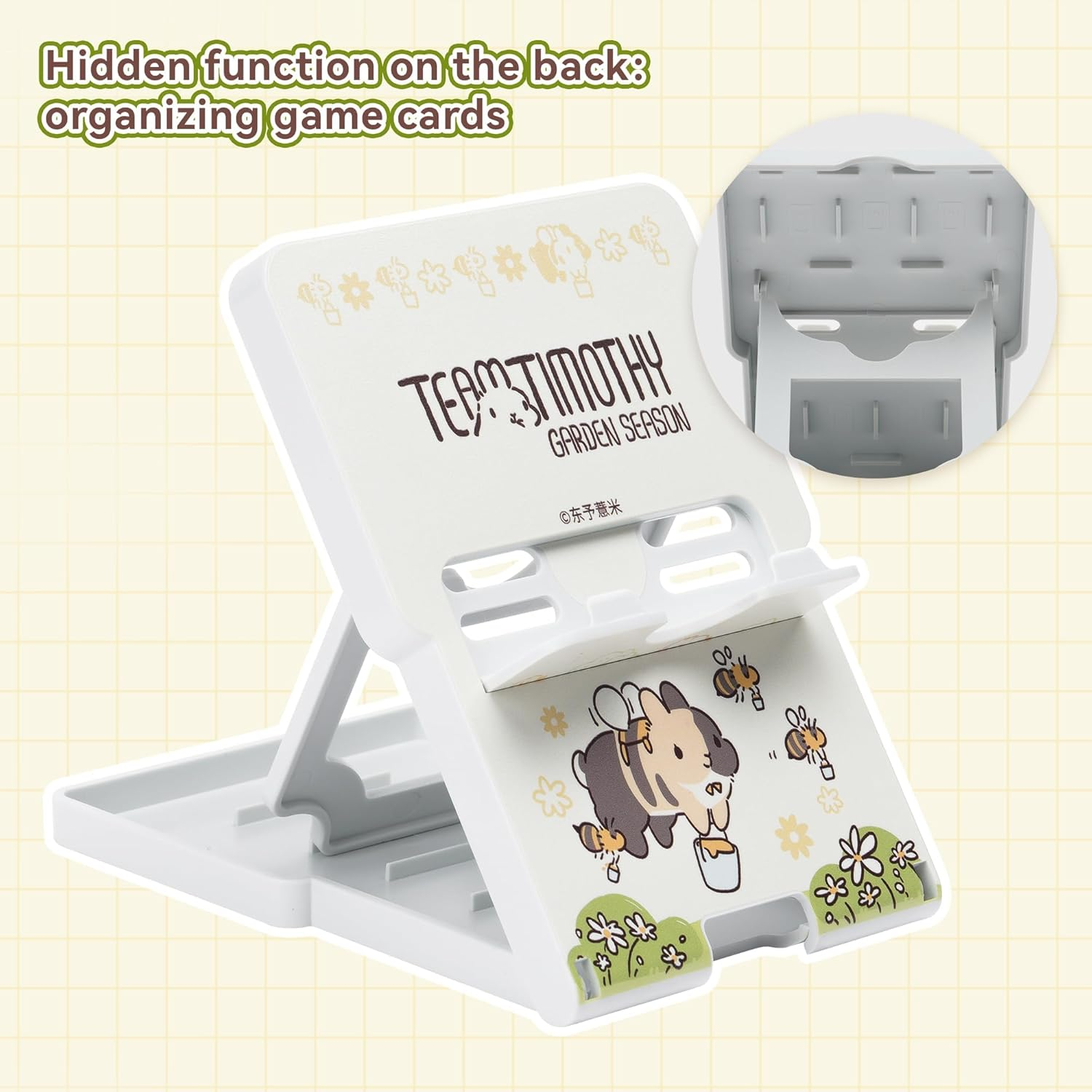 Geekshare Switch Stand, Angle Adjustable Playstand Compatible with Switch/Oled/Switch Lite, Portable Foldable Holder Bracket (Team Timothy) image number 6